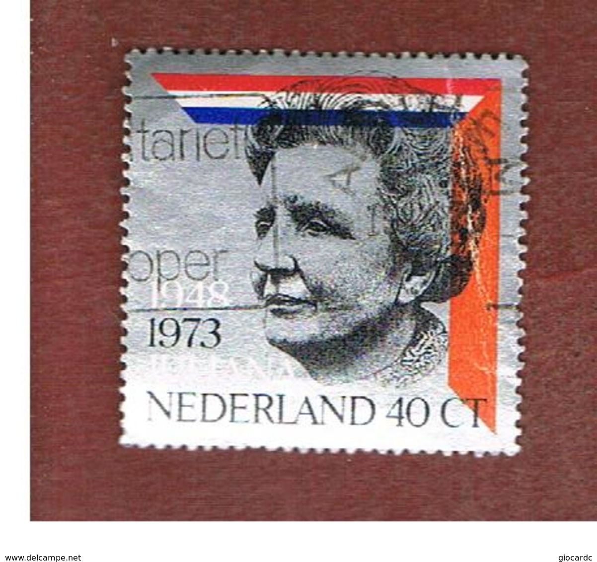 OLANDA (NETHERLANDS) -  SG 1177   -   1973    SILVER  JUBILEE OF QUEEN JULIANA   -  USED (°) - Usati