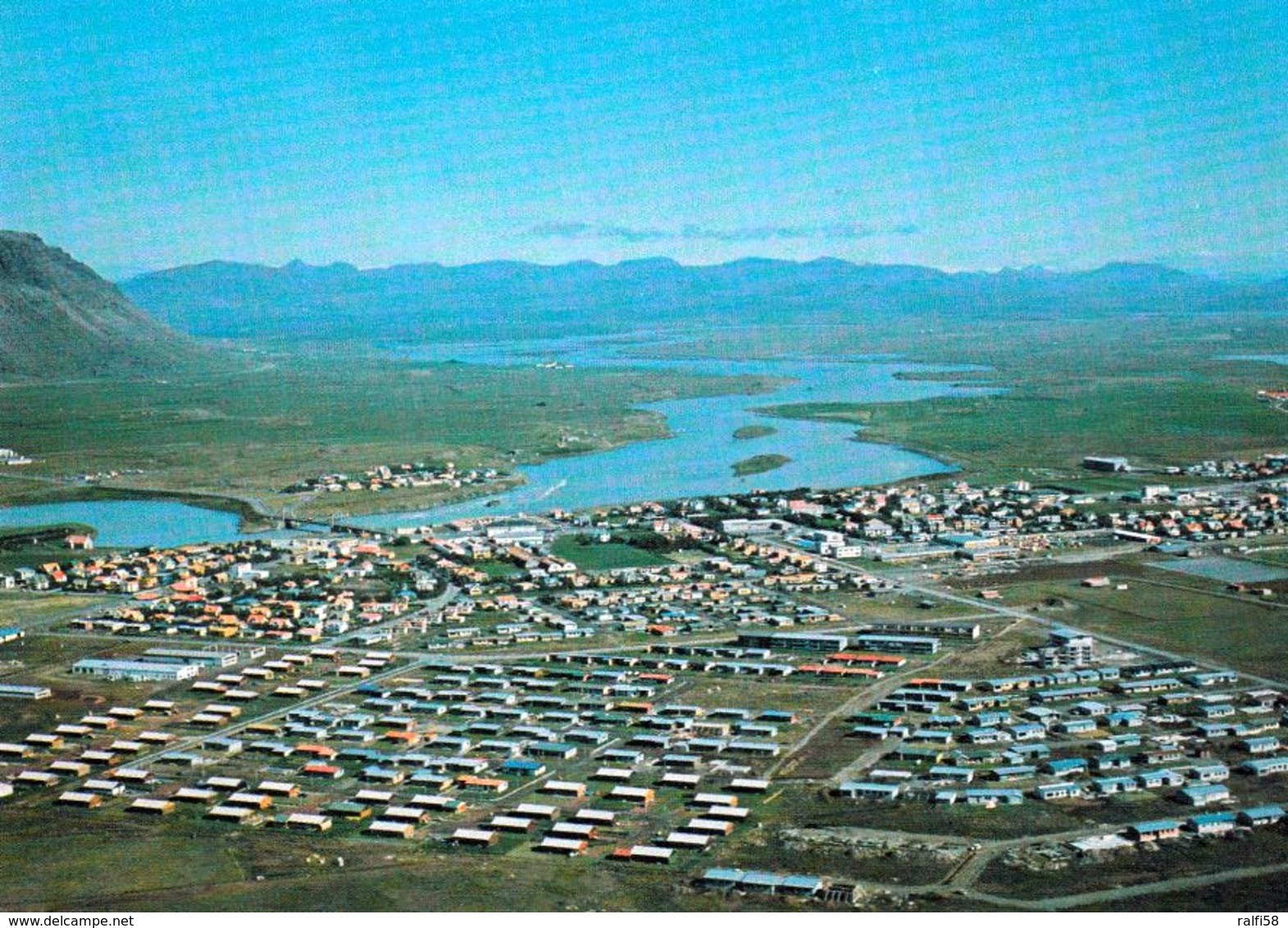 1 AK Iceland Island * Blick Auf Die Stadt Selfoss - Luftbildaufnahme - Größte Stadt Südislands * - Island