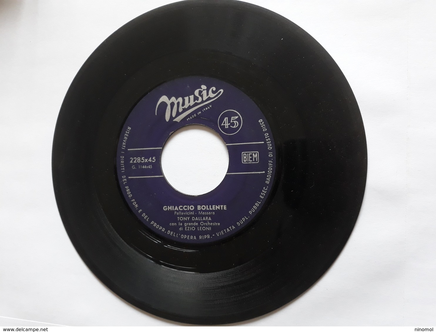 Tony Dallara  -  Ghiaccio Bollente -    Music  2285;   Anno 1959. - Disco, Pop