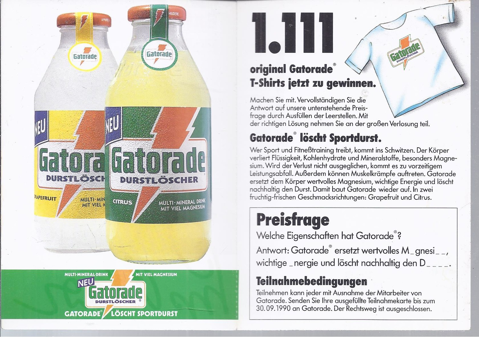 AK-45385   Sepp Mayer  Gatorade Falt Werbe Und Autogrammkarte - Sonstige & Ohne Zuordnung