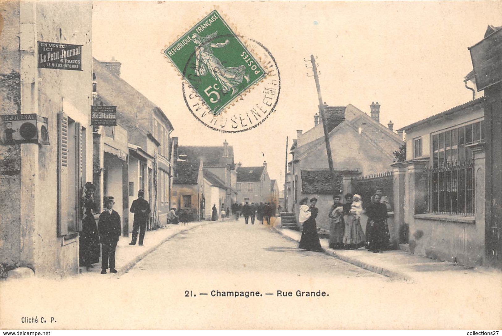 77-CHAMPAGNE- RUE GRANDE - Champagne Sur Seine