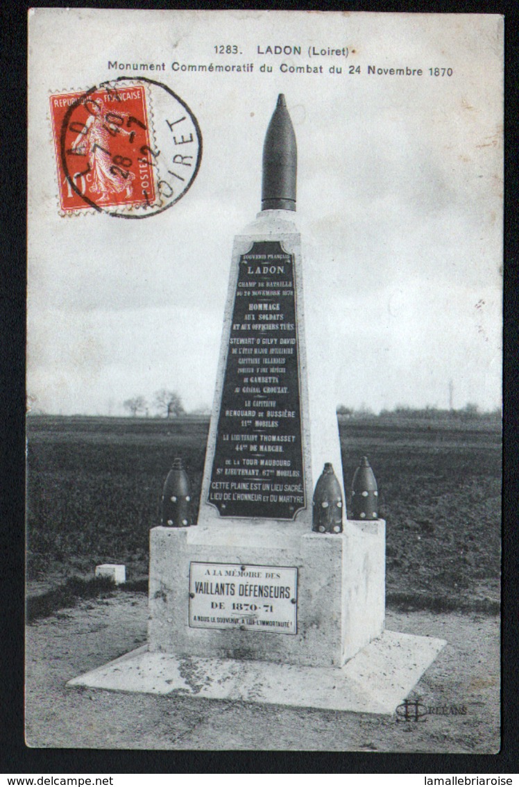 45, Ladon, Monument Commemoratif Du Combat De 1870 - Autres & Non Classés