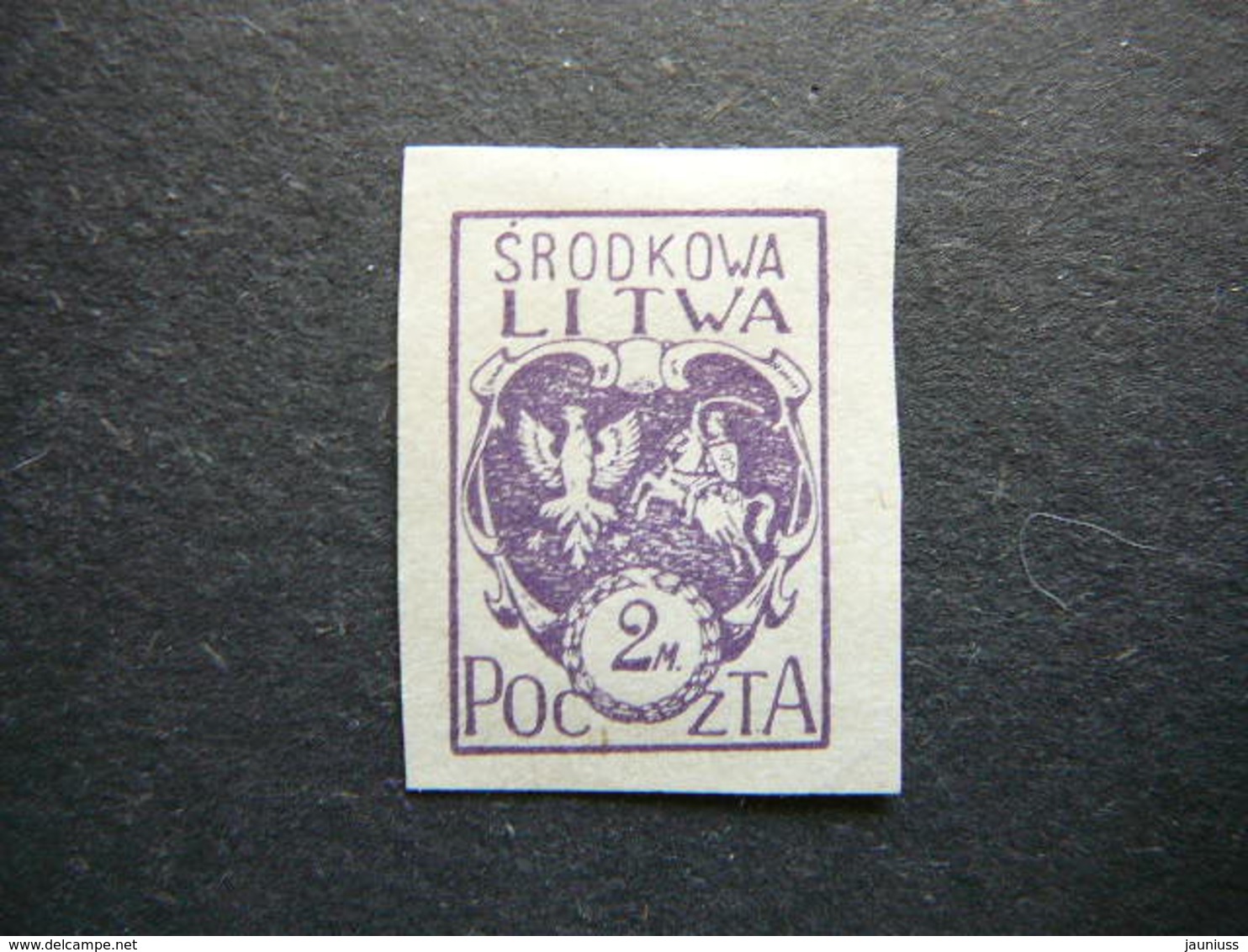 Central Lithuania Lietuva Litauen Lituanie Litouwen # 1920 MH # Mi. 3B - Lithuania