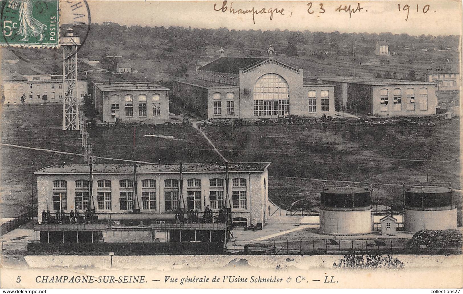 77-CHAMPAGNE- SUR-SEINE- VUE GENERALE DE L'USINE SCHNEIDER ET CIE - Champagne Sur Seine