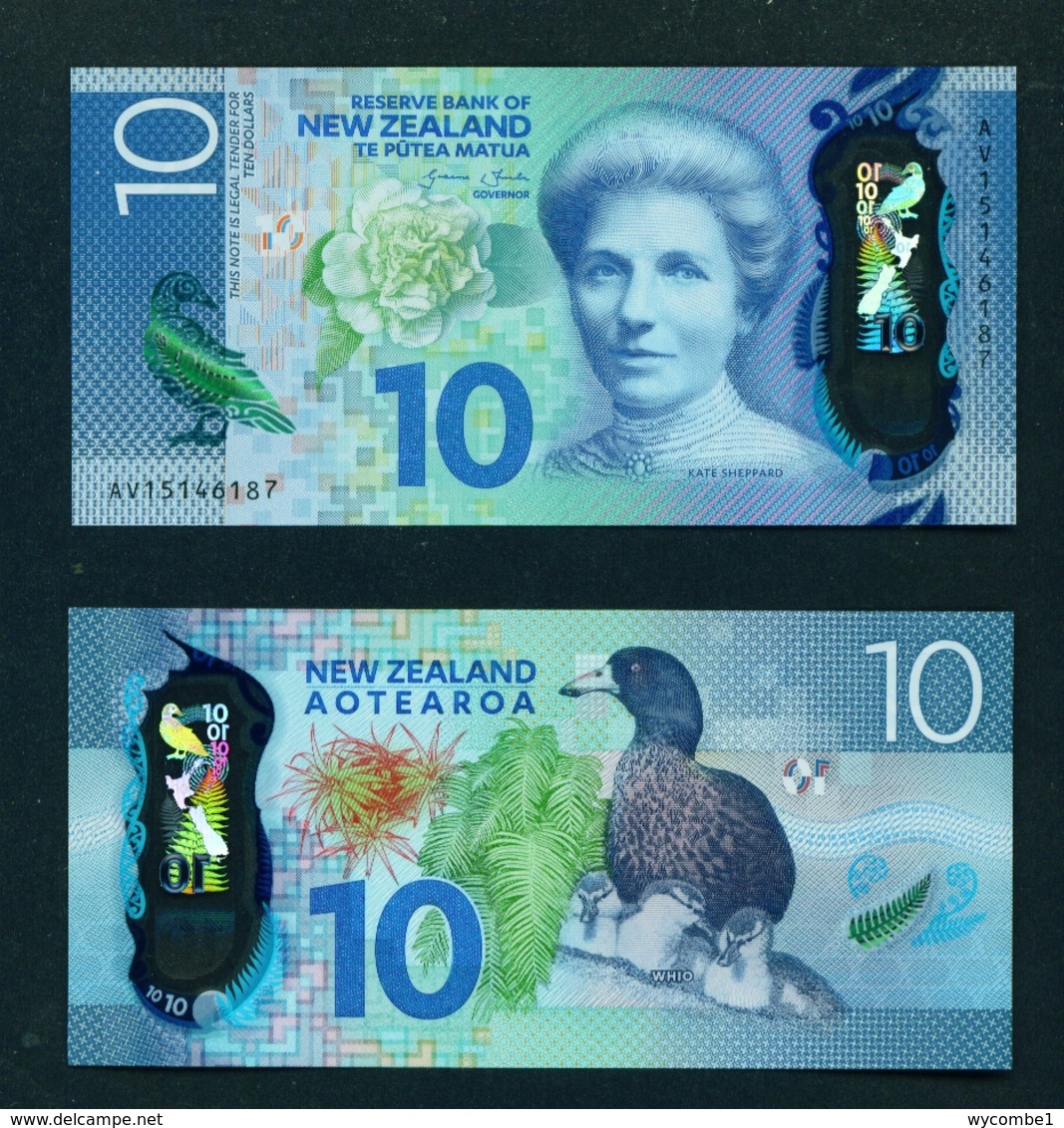 NEW ZEALAND  -  2015 $10 UNC Banknote - New Zealand