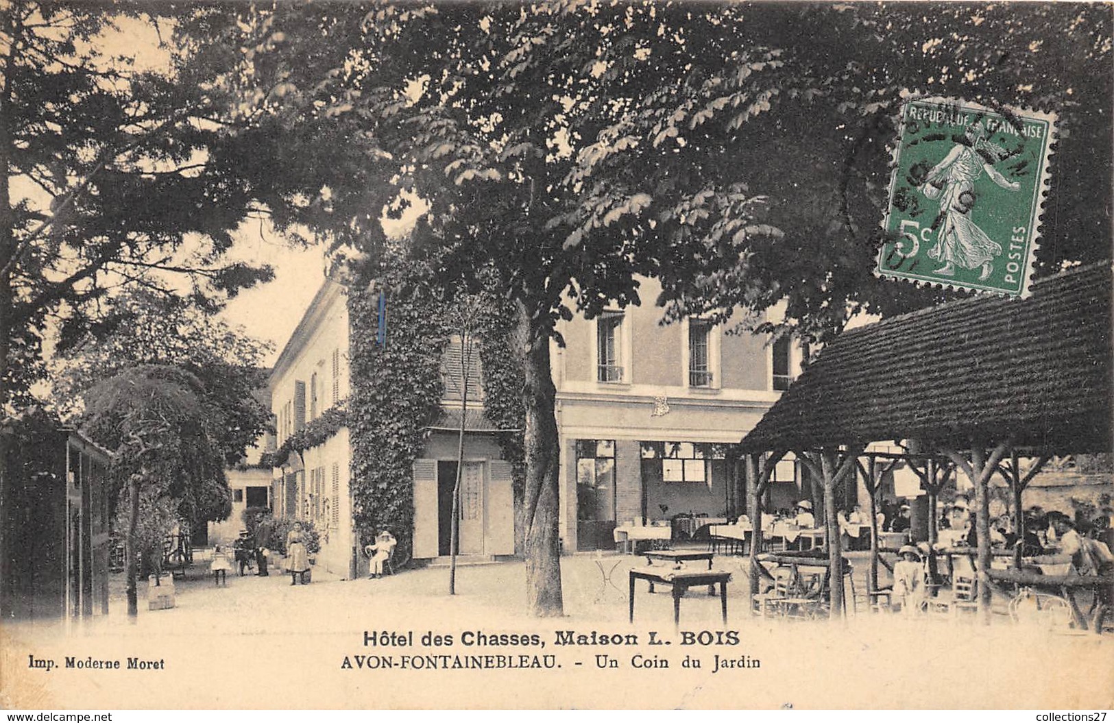 77-AVON-FONTAINEBLEAU- HÔTEL DES CHASSES, MAISON L. BOIS ,  UN COIN DU JARDIN - Avon