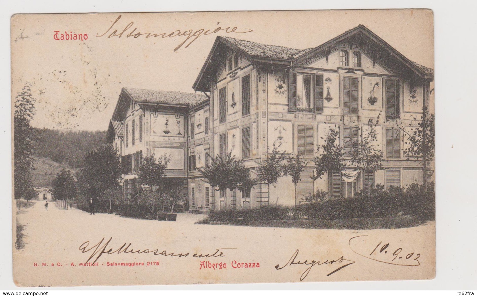 TABIANO  (PR) , Albergo Corazza  - F.p. - Fine '1800 - Parma