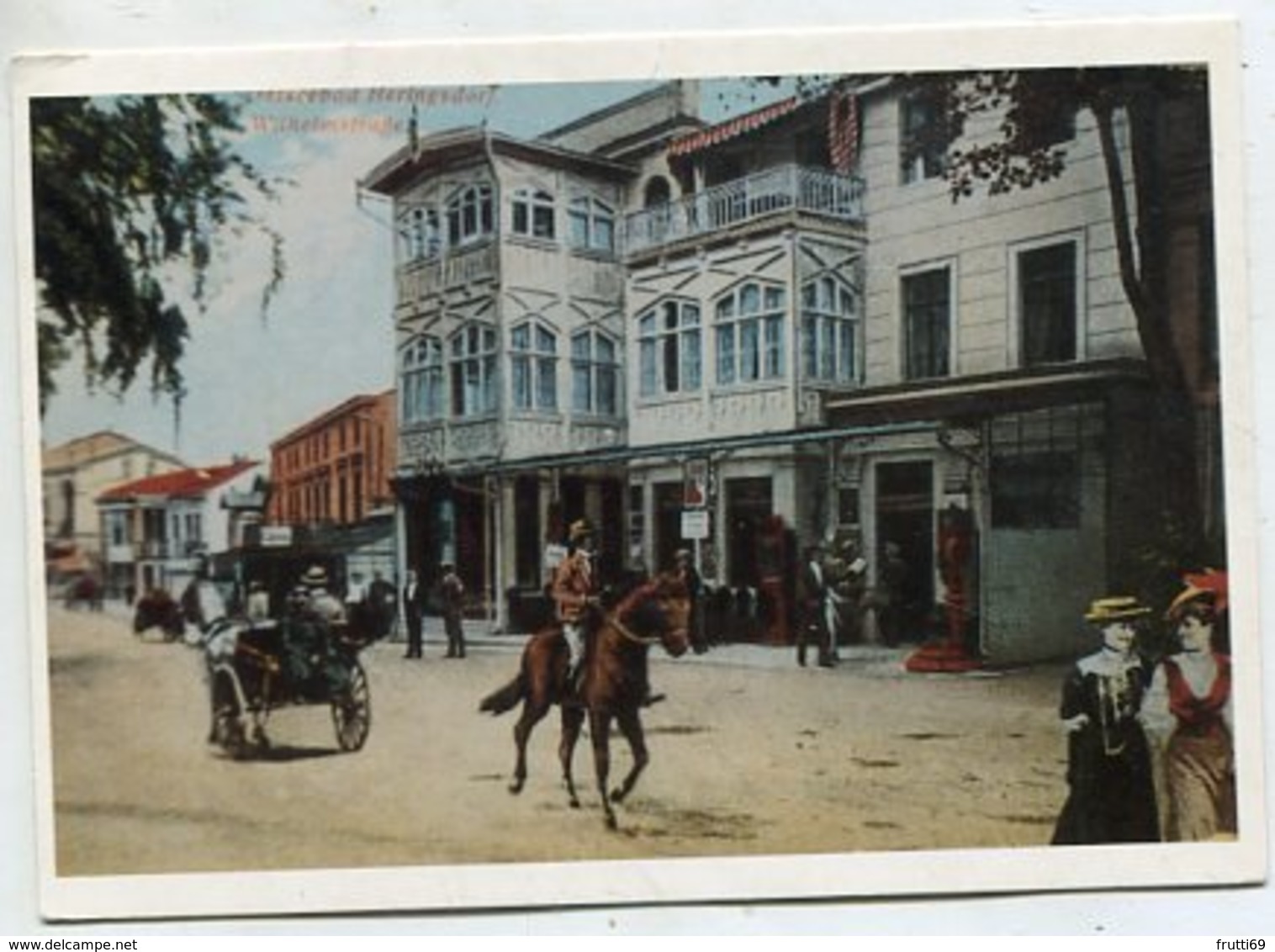 GERMANY  - AK 348068 Heringsdorf - Wilhemstraße - MODERN REPRODUCTION CARD - Usedom