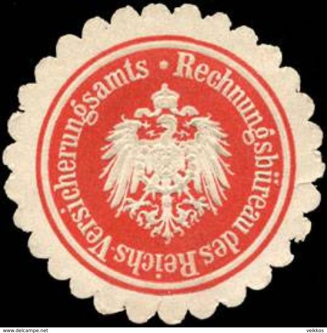 Rechnungsbüreau Des Reichs - Versicherungsamts Siegelmarke - Cinderellas