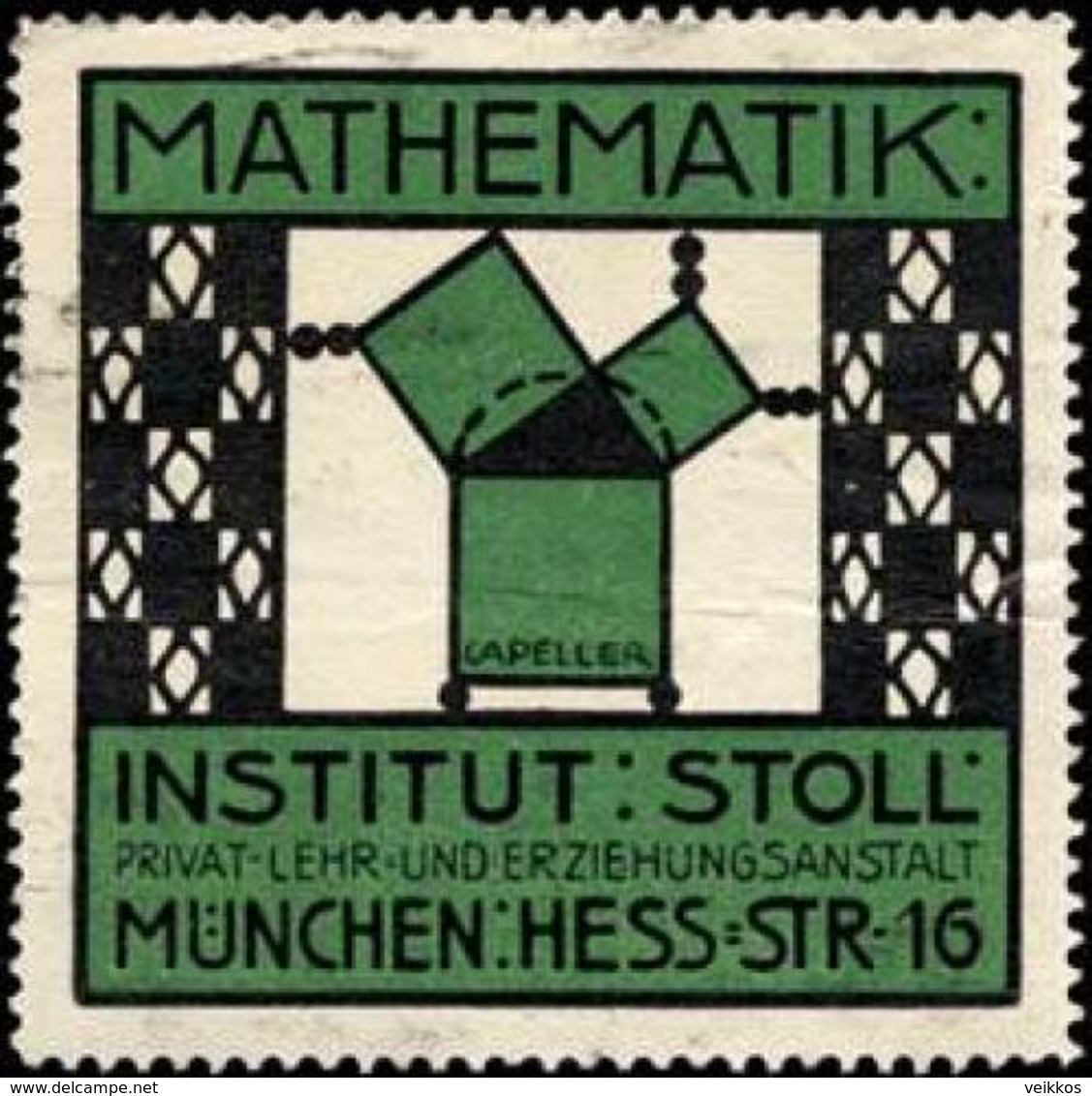 München: Institut Für Mathematik Reklamemarke - Erinnophilie