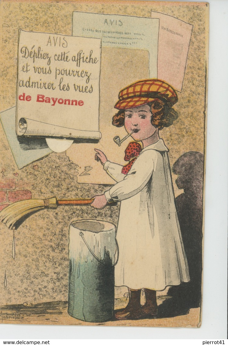 BAYONNE - Jolie Carte à Système Colleur D'affiches "Dépliez Cette Affiche Et Vous Verrez ... " - Bayonne