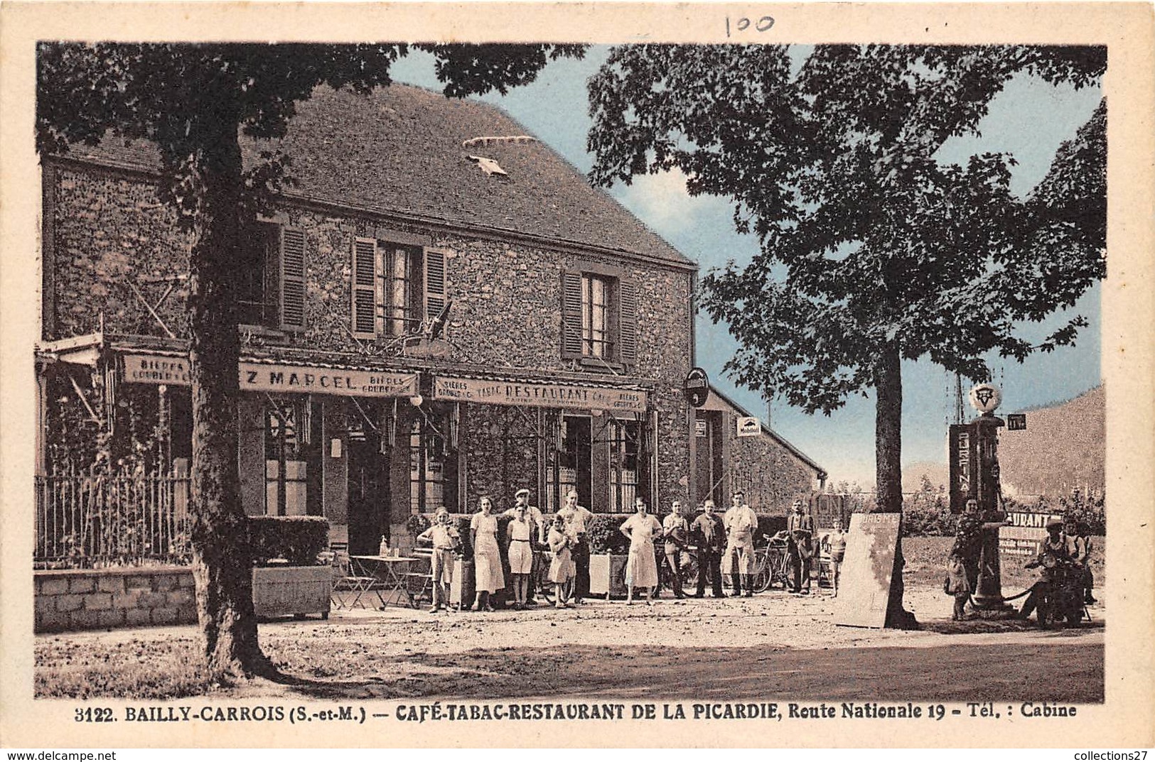 77-BAILLY-CARROIS- CAFE-TABAC-RESTAURANT DE LA PICARDIE - ROUTE NATIONALE 19 - Baillycarrois