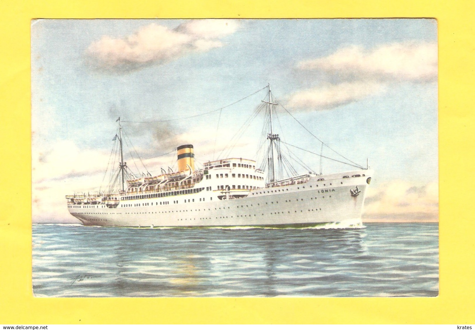 Postcard - Ship, "IONIA"   (V 33877) - Voiliers