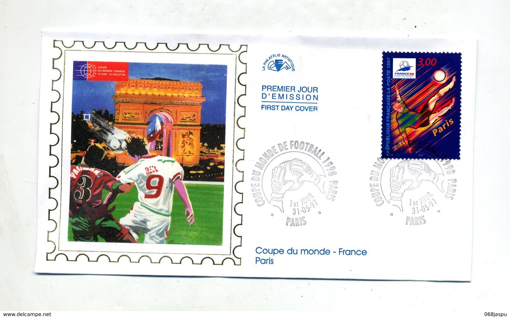 Lot 4  Lettre Fdc 1997 Coupe Monde Football - 1990-1999