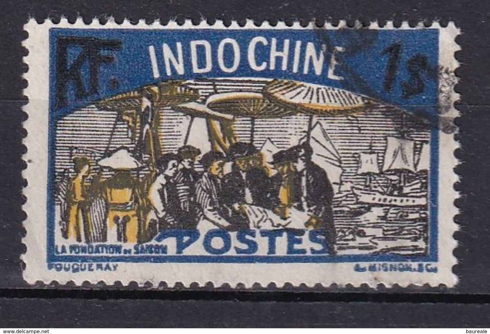 Colonies Françaises - INDOCHINE -  1927 - Timbre Oblitéré  N° YT 145 - Prix Fixe Cote 2015 à 15% - Gebraucht