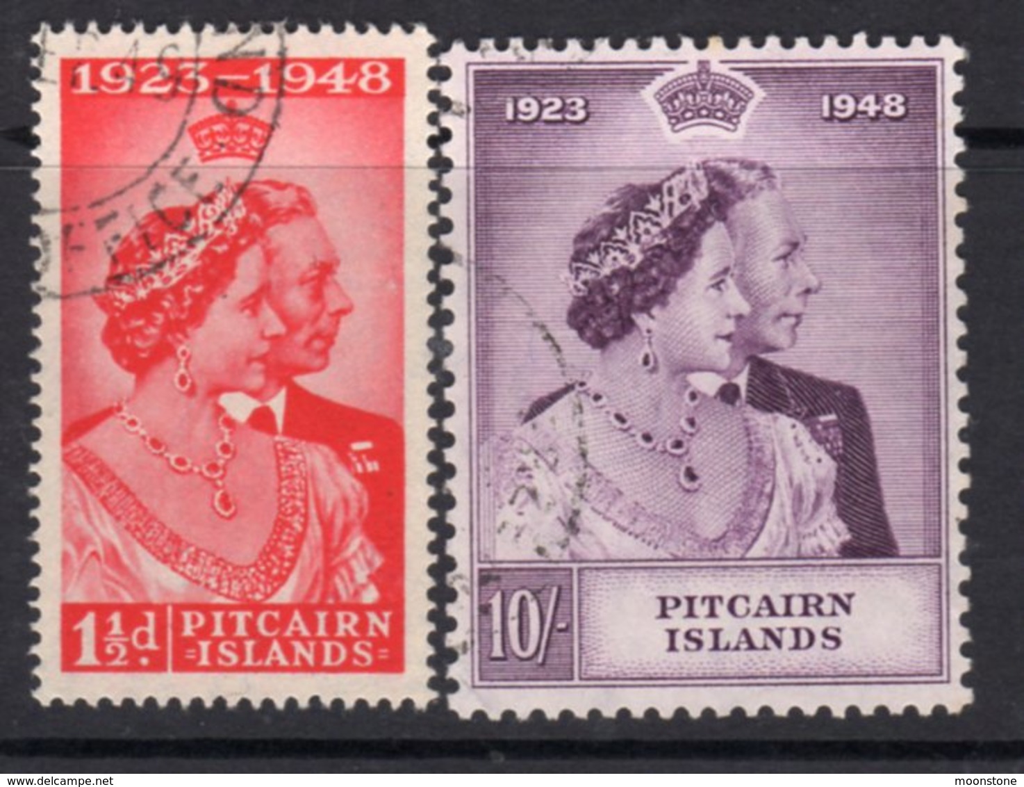 Pitcairn GVI 1948 Royal Silver Wedding RSW Set Of 2, Used, SG 11/12 - Pitcairn Islands