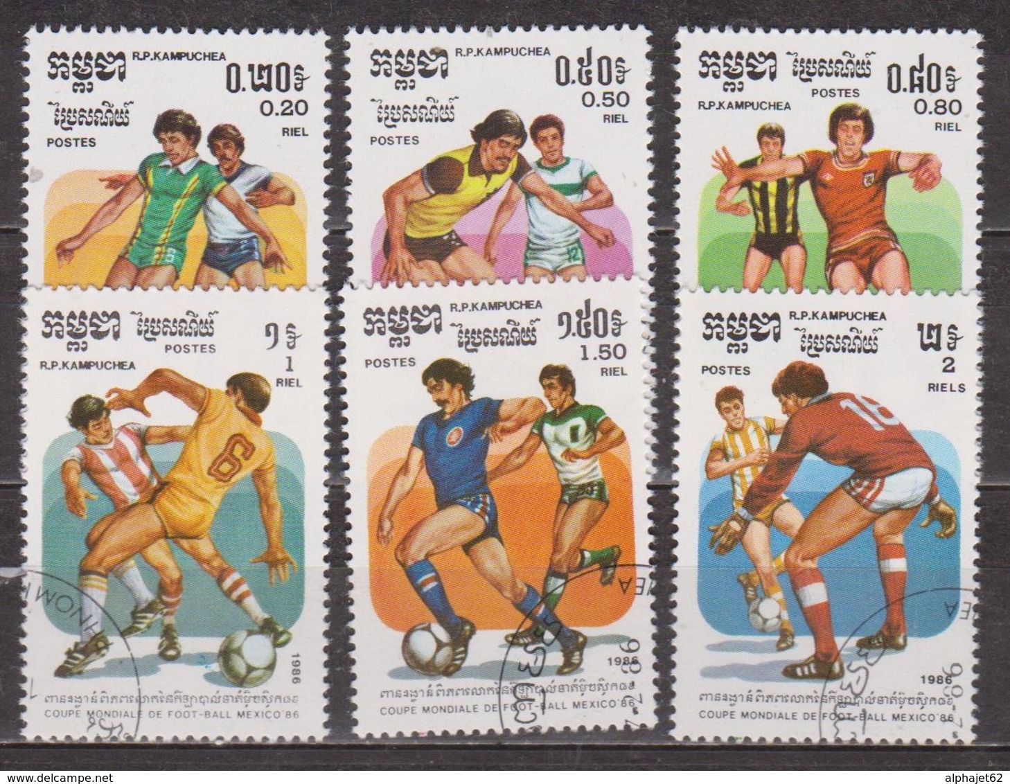 Sport - Football - KAMPUCHEA - Coupe Du Monde à Mexico - N° 604 à 609 - 1986 - Kampuchea