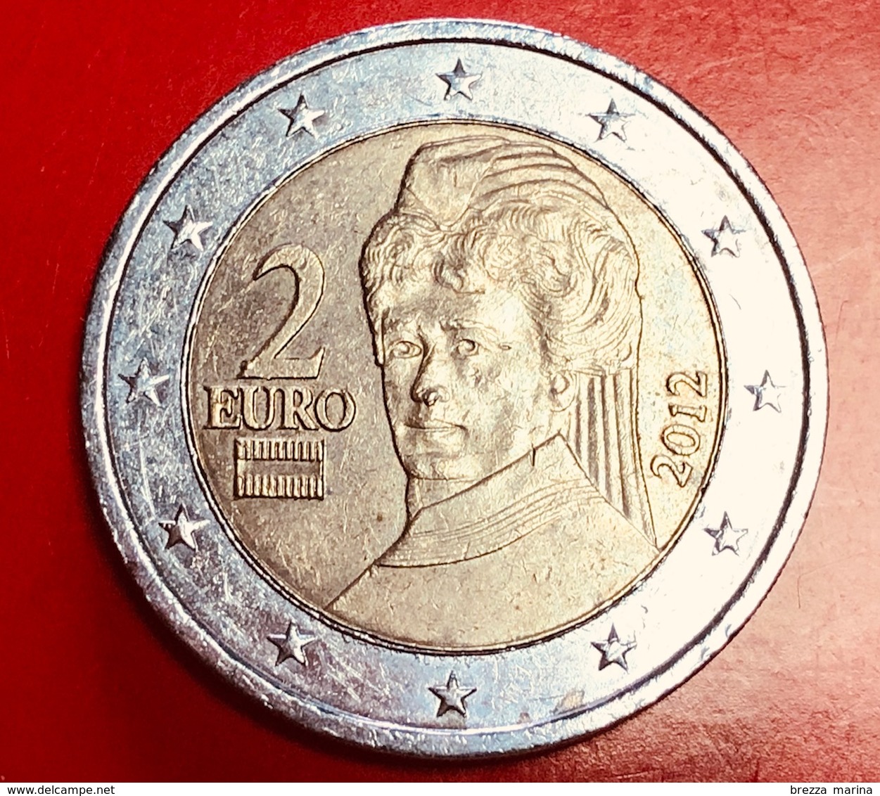 AUSTRIA - 2012 - Moneta - Bertha Von Suttner, Scrittrice - Premio Nobel Per La Pace - Ritratto - Euro - 2.00 - Autriche