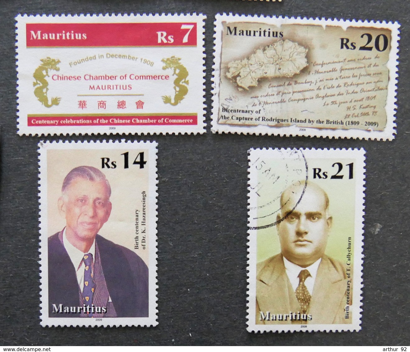 ILE MAURICE - MAURITIUS - 2009 - YT 1111 à 1114  - ANNIVERSAIRES ET EVENEMENTS - Mauritius (1968-...)