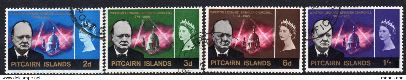 Pitcairn QEII 1966 Churchill Commemoration Set Of 4, Used, SG 53/6 - Pitcairn Islands