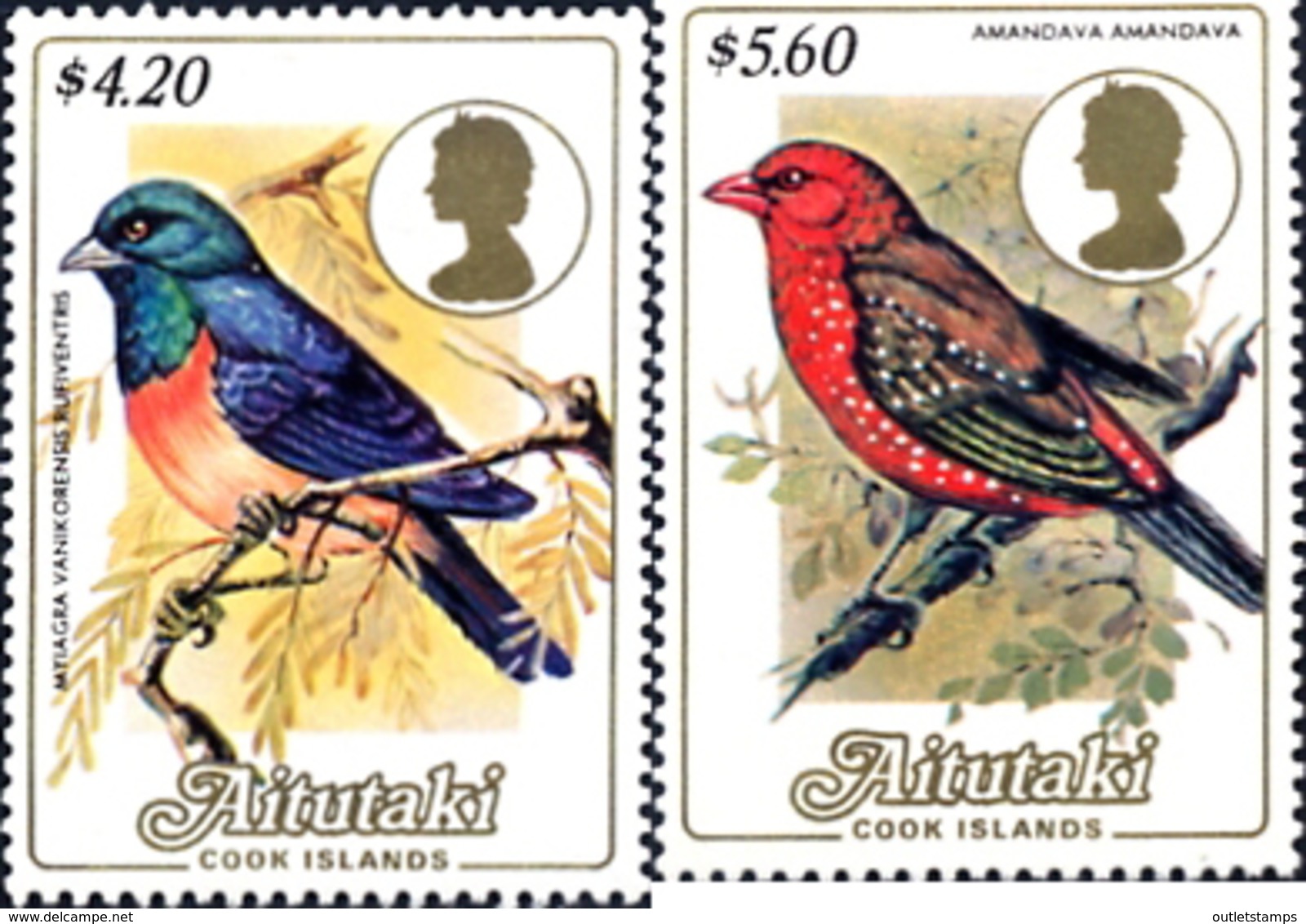 Ref. 163026 * NEW *  - AITUTAKI . 1984. BIRDS OF THE PACIFIC. PAJAROS DEL PACIFICO - Aitutaki