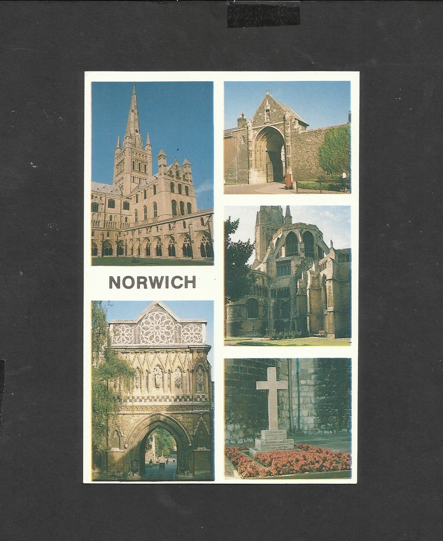 Multi View Postcard The Cathedral Norwich Norfolk Unposted - Norwich
