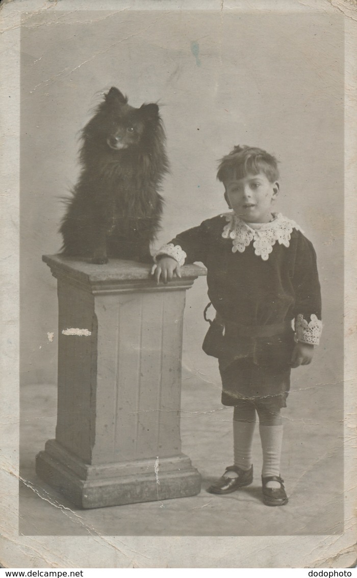 PC68962 Old Postcard. A Boy And A Dog. U. S. A - Monde