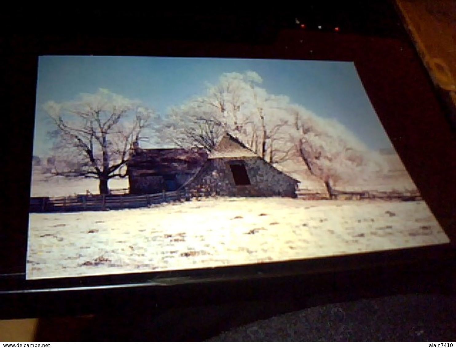 Cpa Non Ecrite Couleur Serie  " Image De Nos Campagne " Un Vieux Buron Dans La Gelèe D'un Matin D Hiver" - Autres & Non Classés