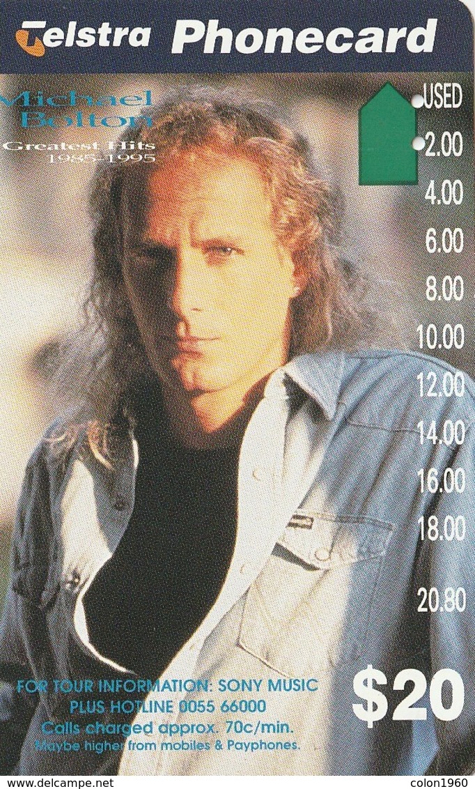 TARJETA TELEFONICA DE AUSTRALIA. MUSICA. Sony-Michael Bolton. AUS-AMA-082. (114) - Música