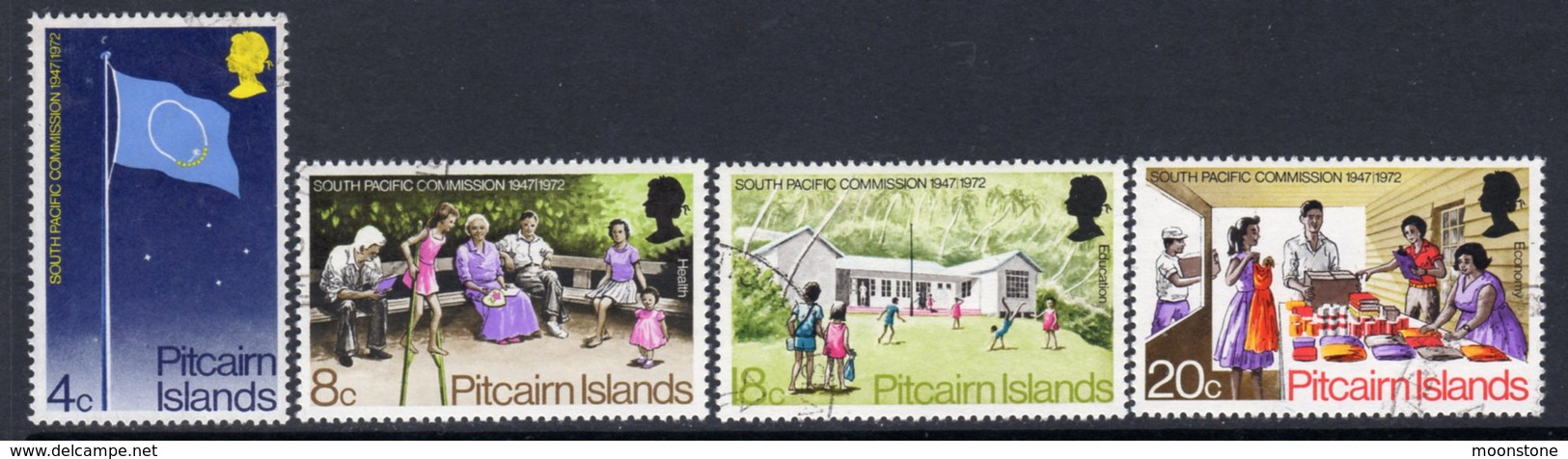 Pitcairn QEII 1972 South Pacific Commission Set Of 4, Used, SG 120/3 - Pitcairn Islands