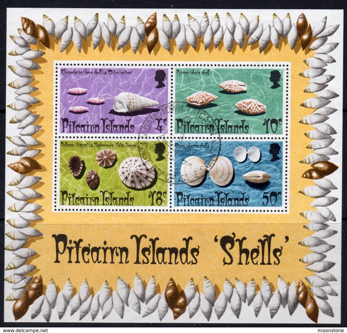 Pitcairn QEII 1974 Shells MS, Used, SG 151 - Pitcairn Islands