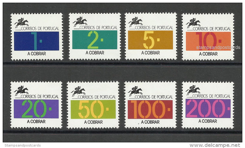 Portugal Timbre-taxe Port Dû 1992-93 Af. 82-89 ** Portugal Postage Due 1992-93 ** - Neufs