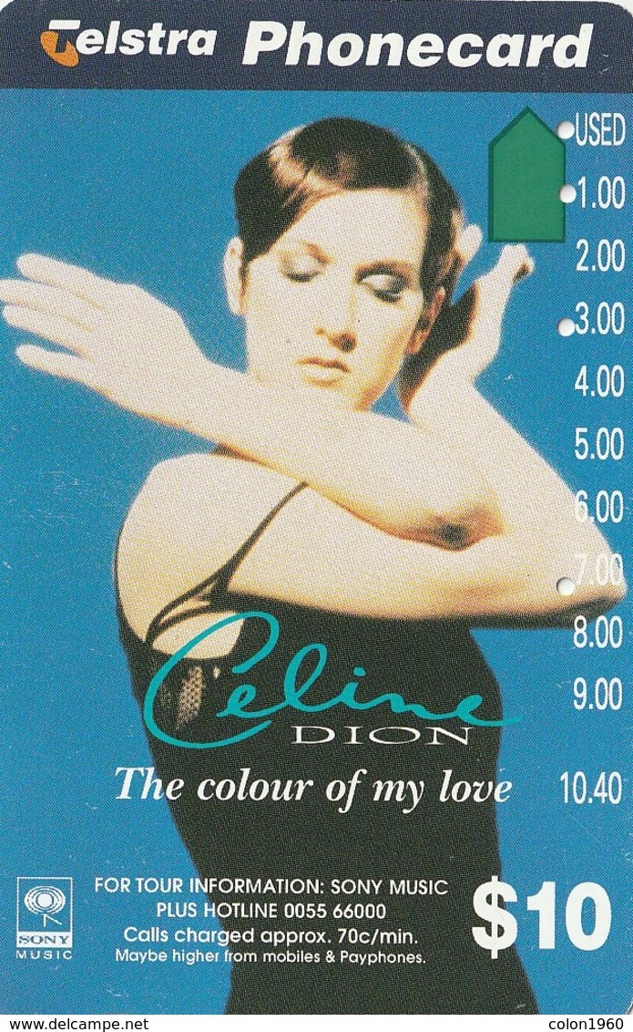 TARJETA TELEFONICA DE AUSTRALIA. MUSICA. Sony-Celine Dion. AUS-AMA-081. (115) - Music