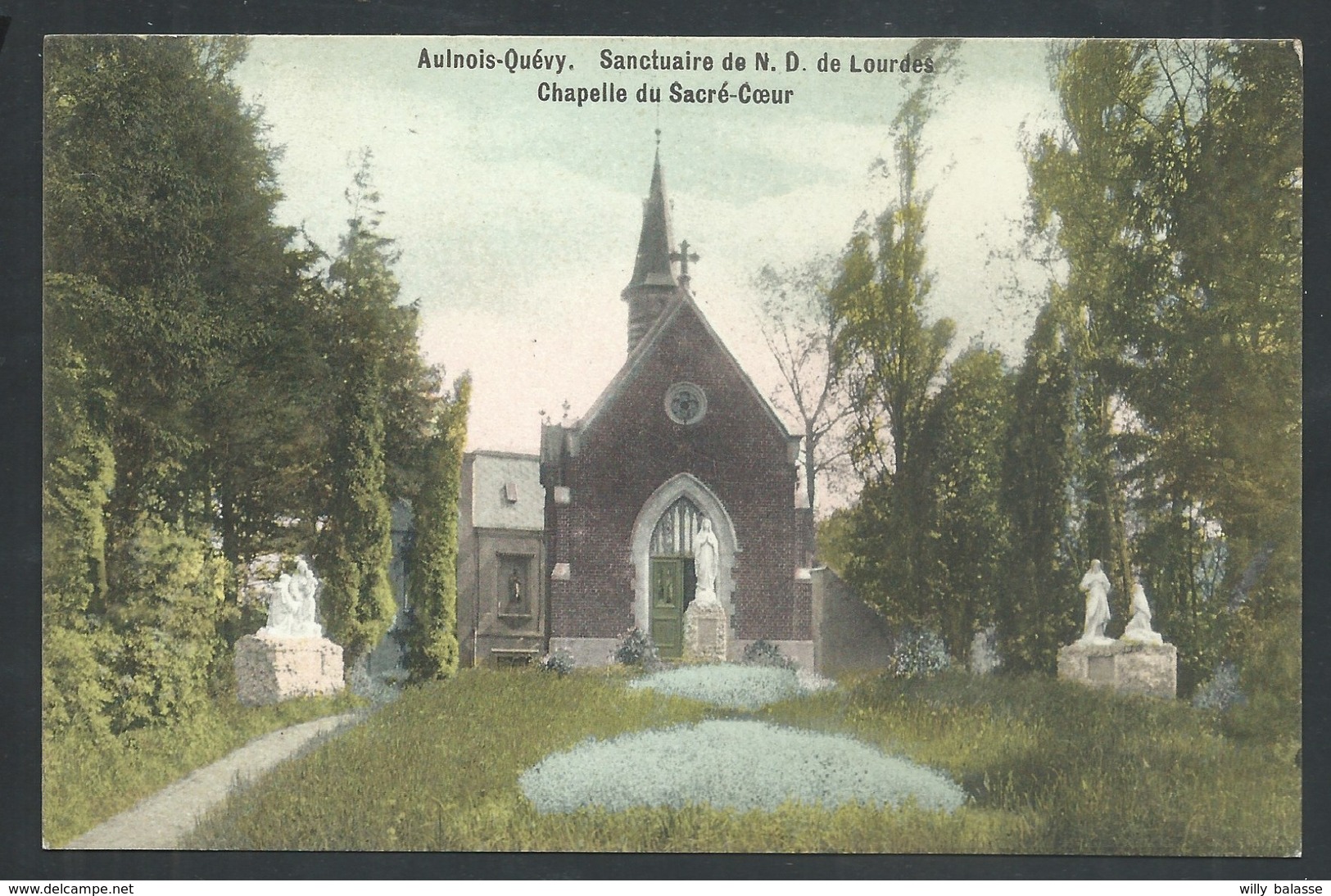 +++ CPA - AULNOIS QUEVY - Sanctuaire De ND De Lourdes - Chapelle Du Sacré Coeur   // - Quevy