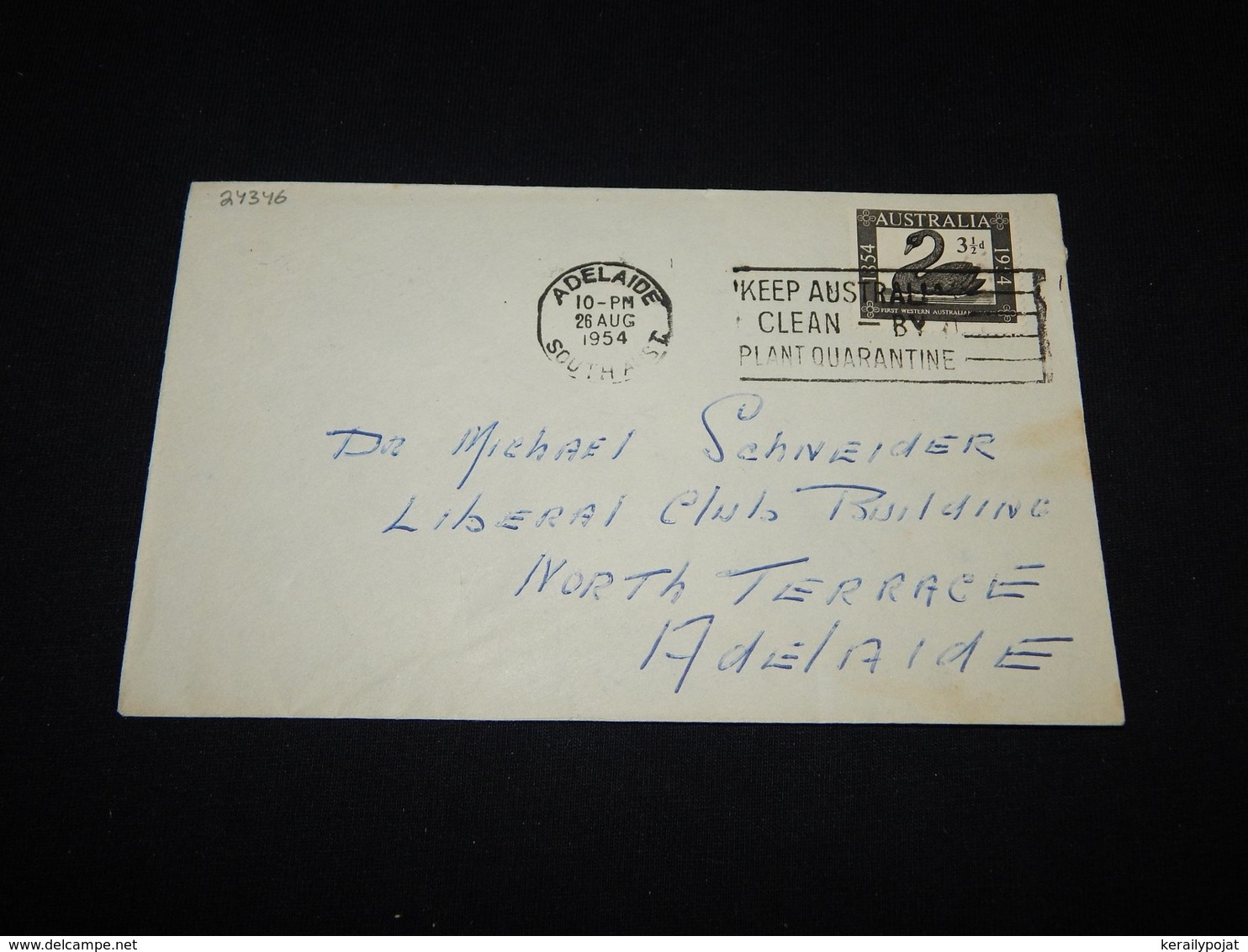 Australia 1954 Adelaine Slogan Cancellation Cover__(L-24346) - Storia Postale