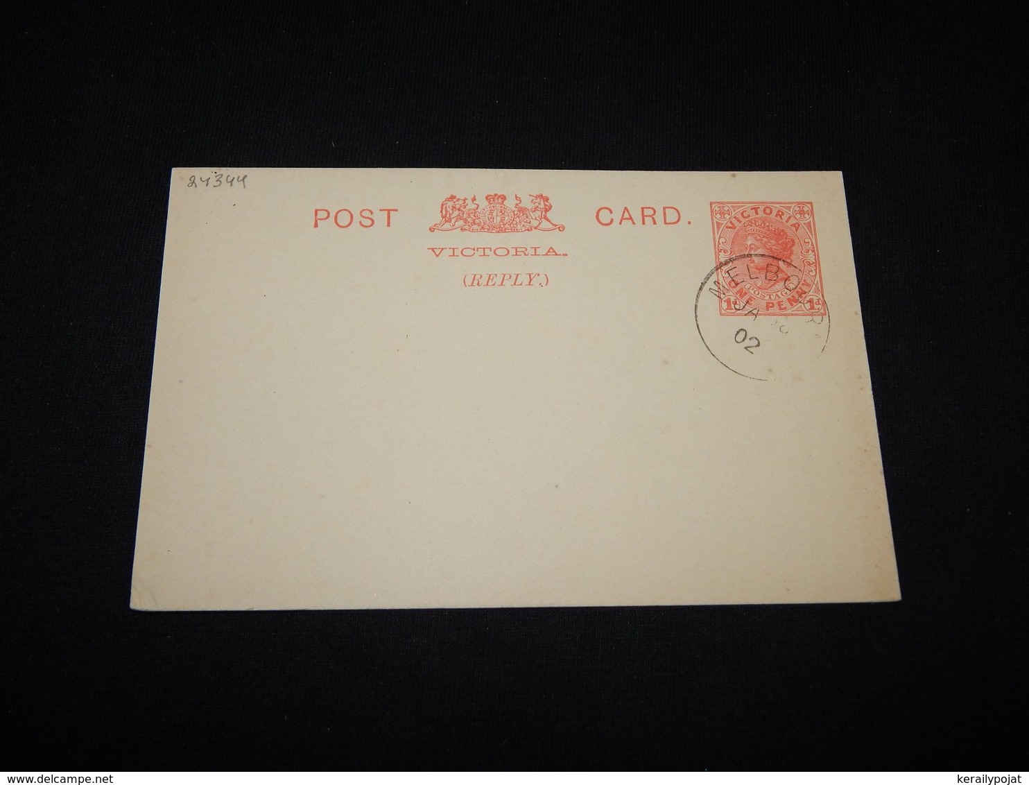 Australia Victoria 1902 Melbourne 1p Red Stationery Card__(L-24344) - Covers & Documents