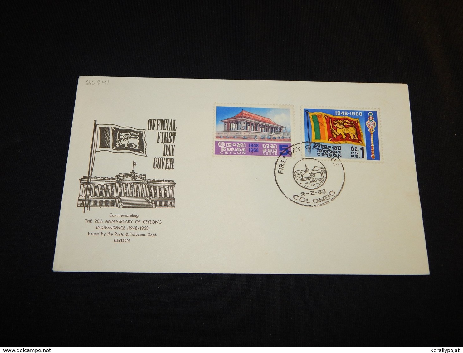 Ceylon 1968 Independence FDC__(L-25941) - Sri Lanka (Ceylan) (1948-...)