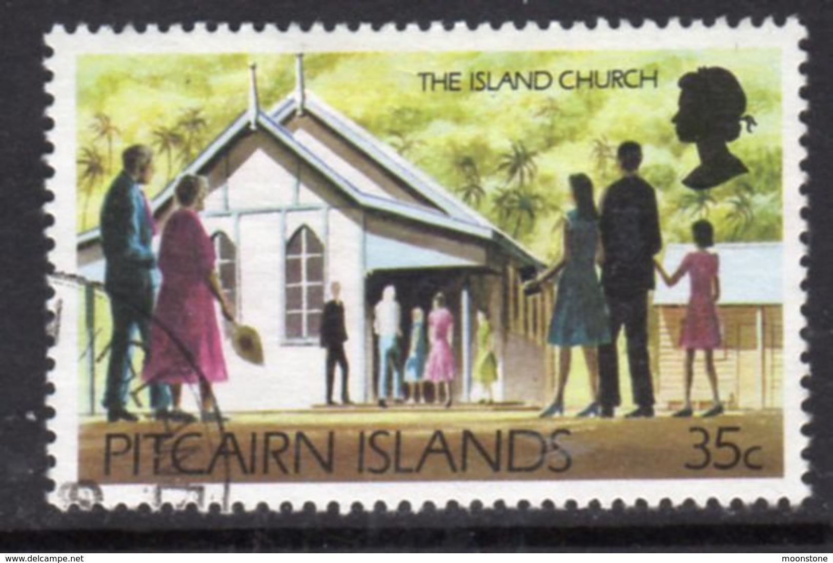 Pitcairn QEII 1977-81 Definitives 35c Value, Wmk. Inverted, Used, SG 181w - Pitcairn Islands