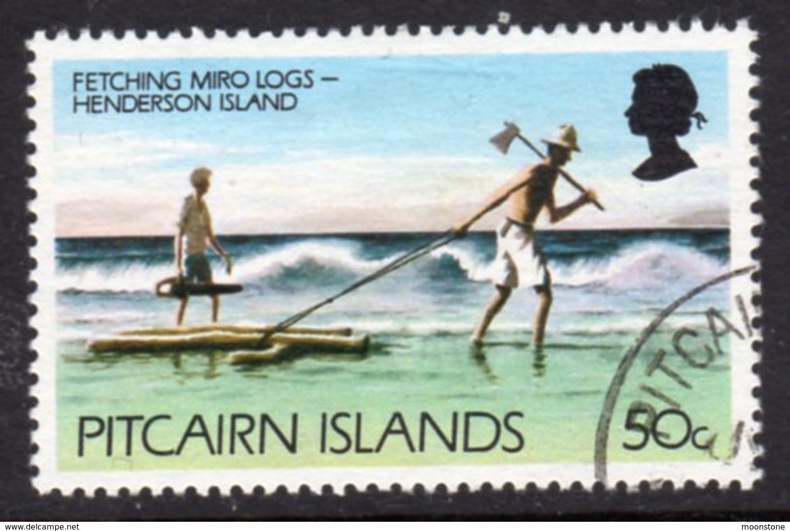 Pitcairn QEII 1977-81 Definitives 90c Value, Wmk. Inverted, Used, SG 182aw - Pitcairn Islands