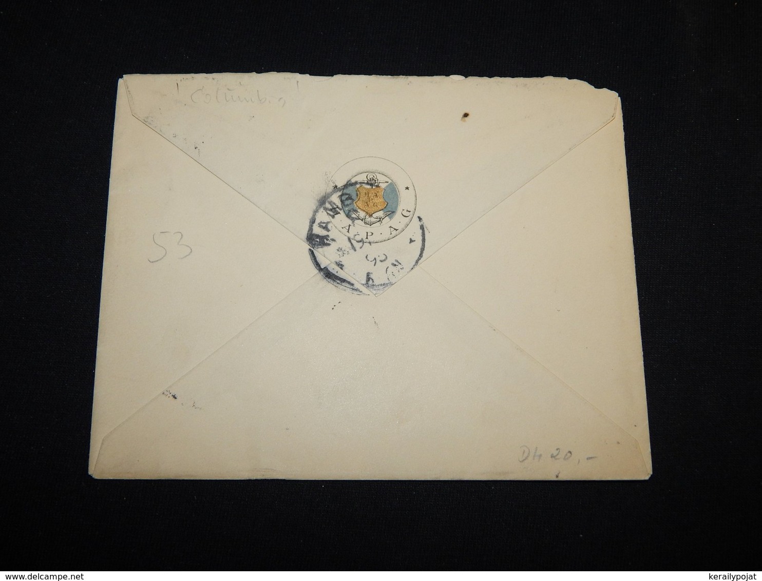 Germany 1895 Deutsche-America Seepost Cover__(L-27223) - Briefe U. Dokumente