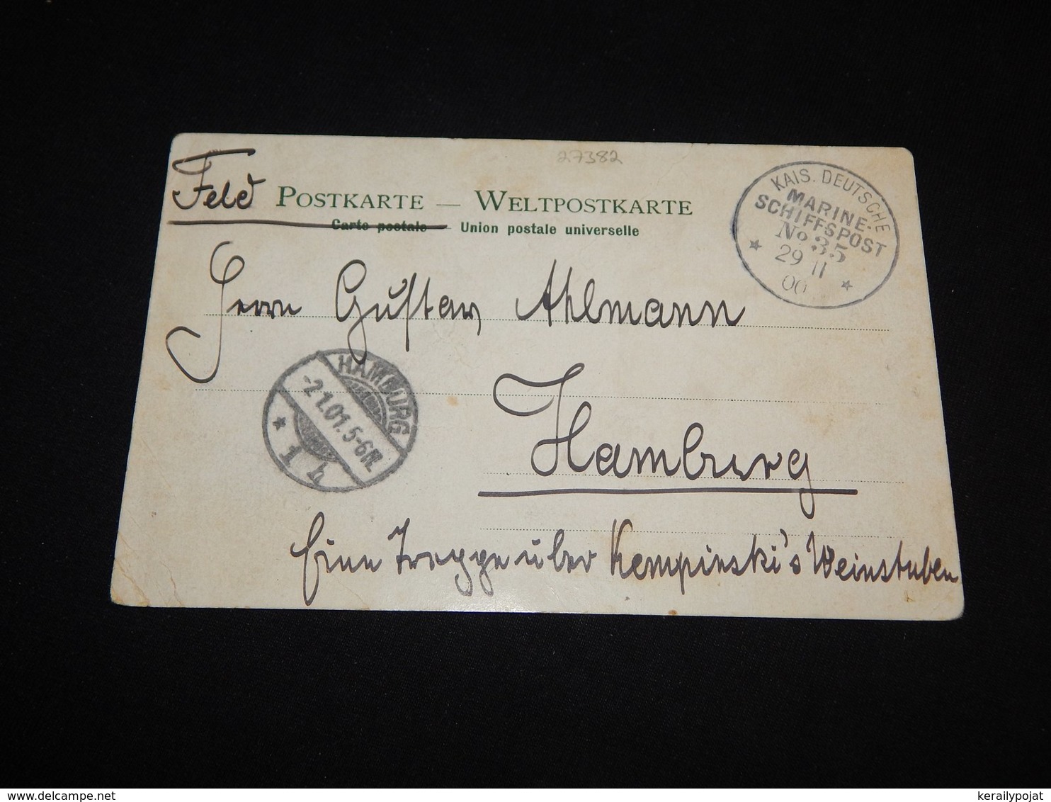 Germany 1900 Marine Schiffspost No35 Card__(L-27382) - Briefe U. Dokumente