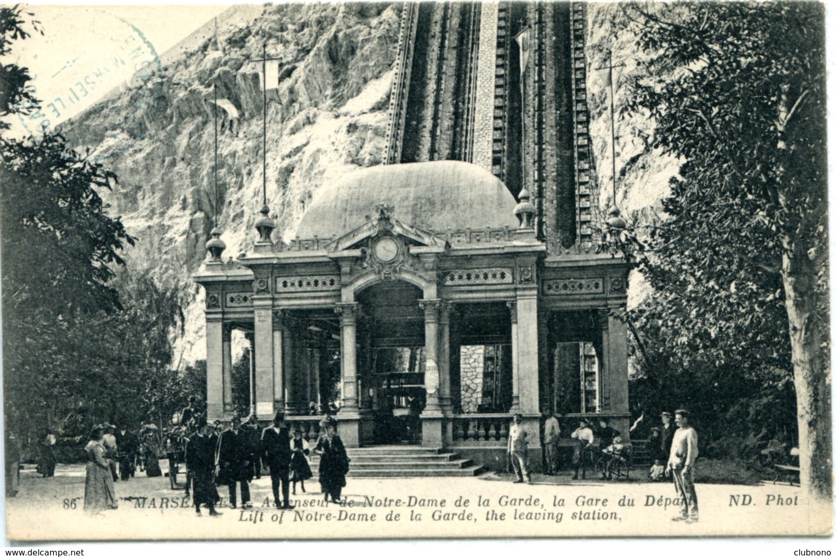 CPA - MARSEILLE - NOTRE-DAME DE LA GARDE -  ASCENSEUR, GARE DE DEPART - Notre-Dame De La Garde, Lift