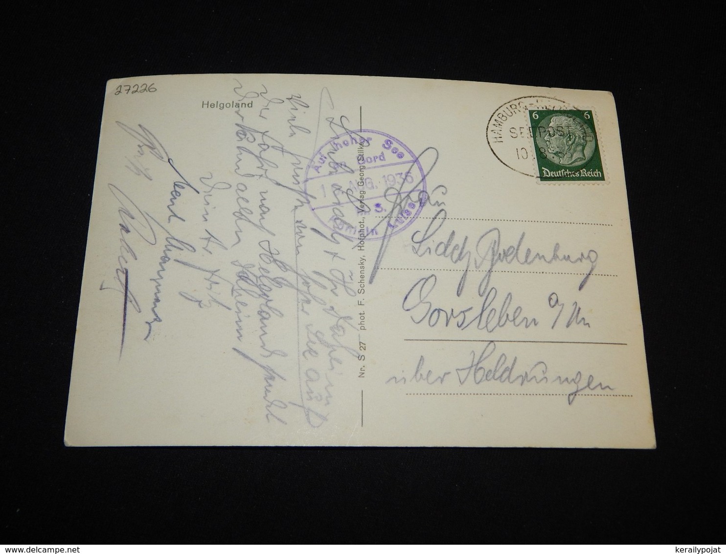Germany 1936 Seepost Königin Luise Card__(L-27226) - Briefe U. Dokumente