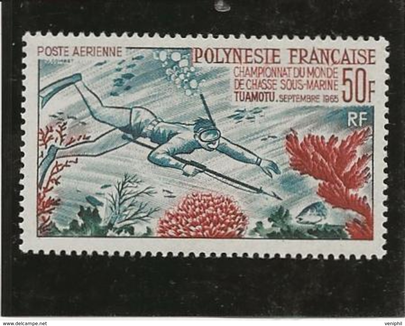 POLYNESIE FRANCAISE - POSTE AERIENNE N° 14 NEUF CHARNIERE - ANNEE 1965 - COTE : 106 € - Neufs