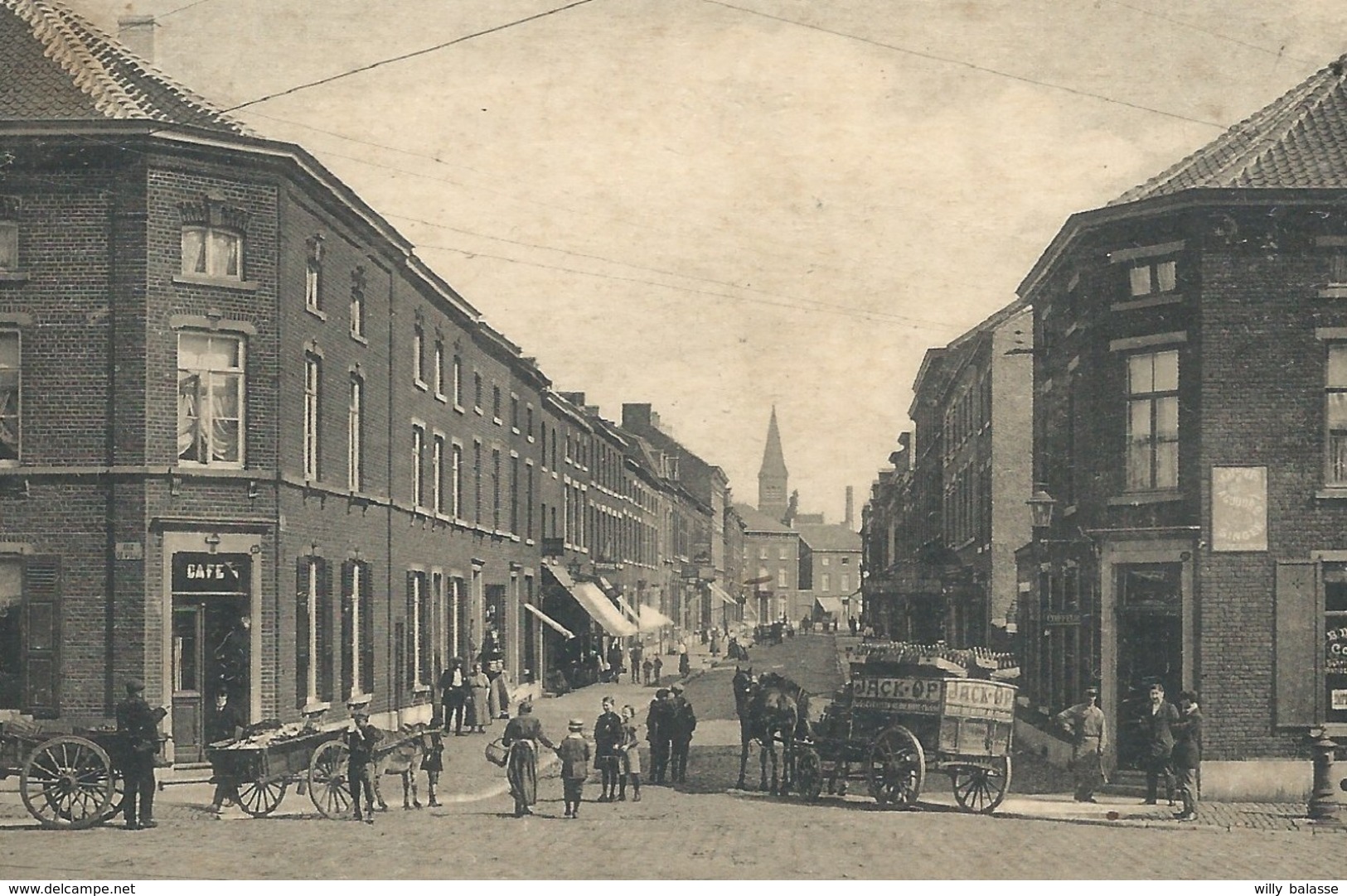 +++ CPA - CHATELINEAU - Rue Du Maréchal Foch - Nels - Carte Animée - Attelage - Café   // - Châtelet