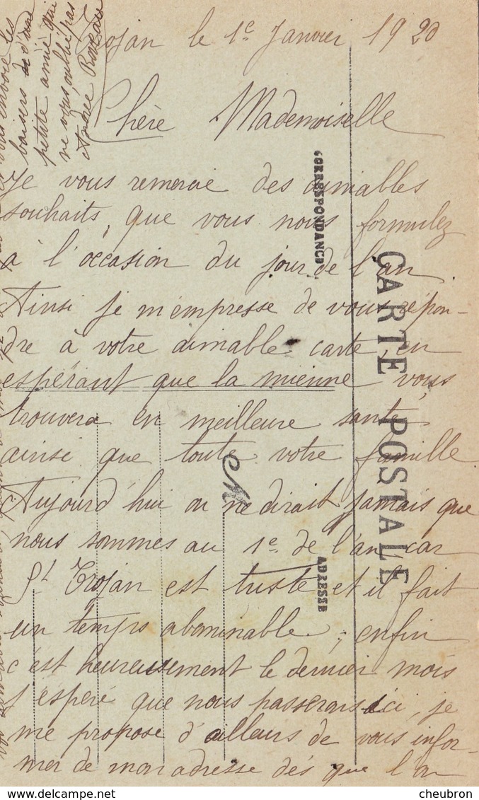 17. ILE D'OLERON. SAINT TROJAN .CPA. ANIMATION RUE PRINCIPALE. ANNEE 1920 + TEXTE - Ile D'Oléron