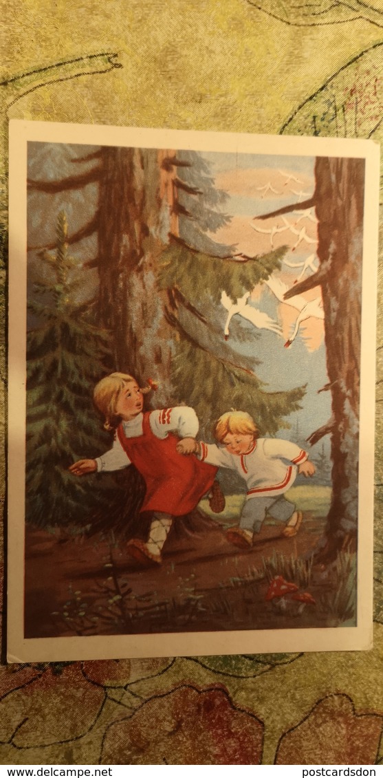 Fairy Tale Gusi Lebedi - OLD PC 1956 -  - Mushroom - Champignon - Contes, Fables & Légendes