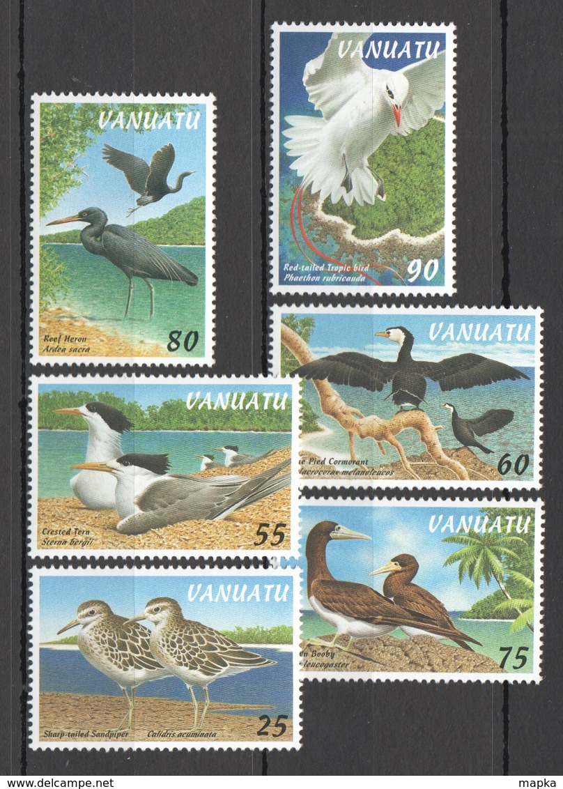 N291 VANUATU FAUNA BIRDS MARINE LIFE #1038-43 1SET MNH - Altri & Non Classificati