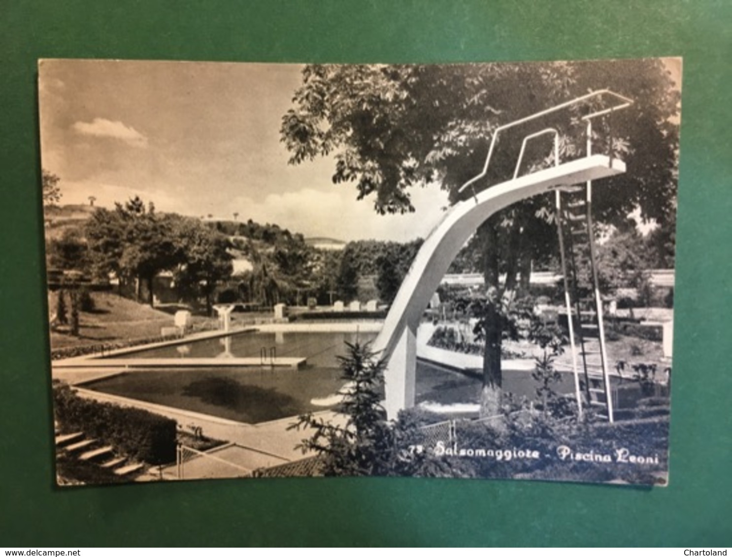 Cartolina Salsomaggiore - Piscina Leoni - 1953 - Parma