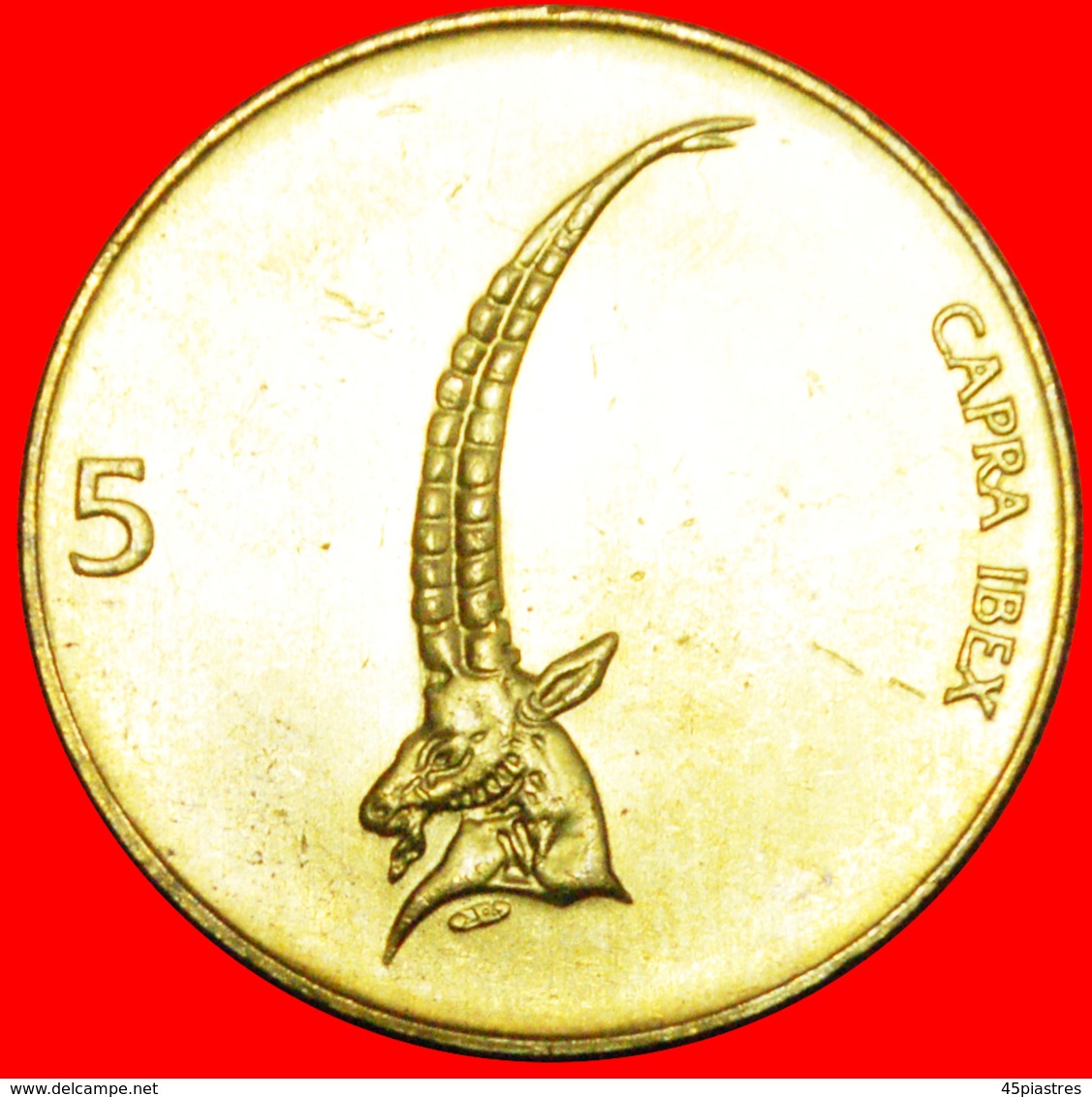 + IBEX (1992-2006): SLOVENIA ★ 5 TOLARS 1997 MINT LUSTER! LOW START ★ NO RESERVE! - Slovenië